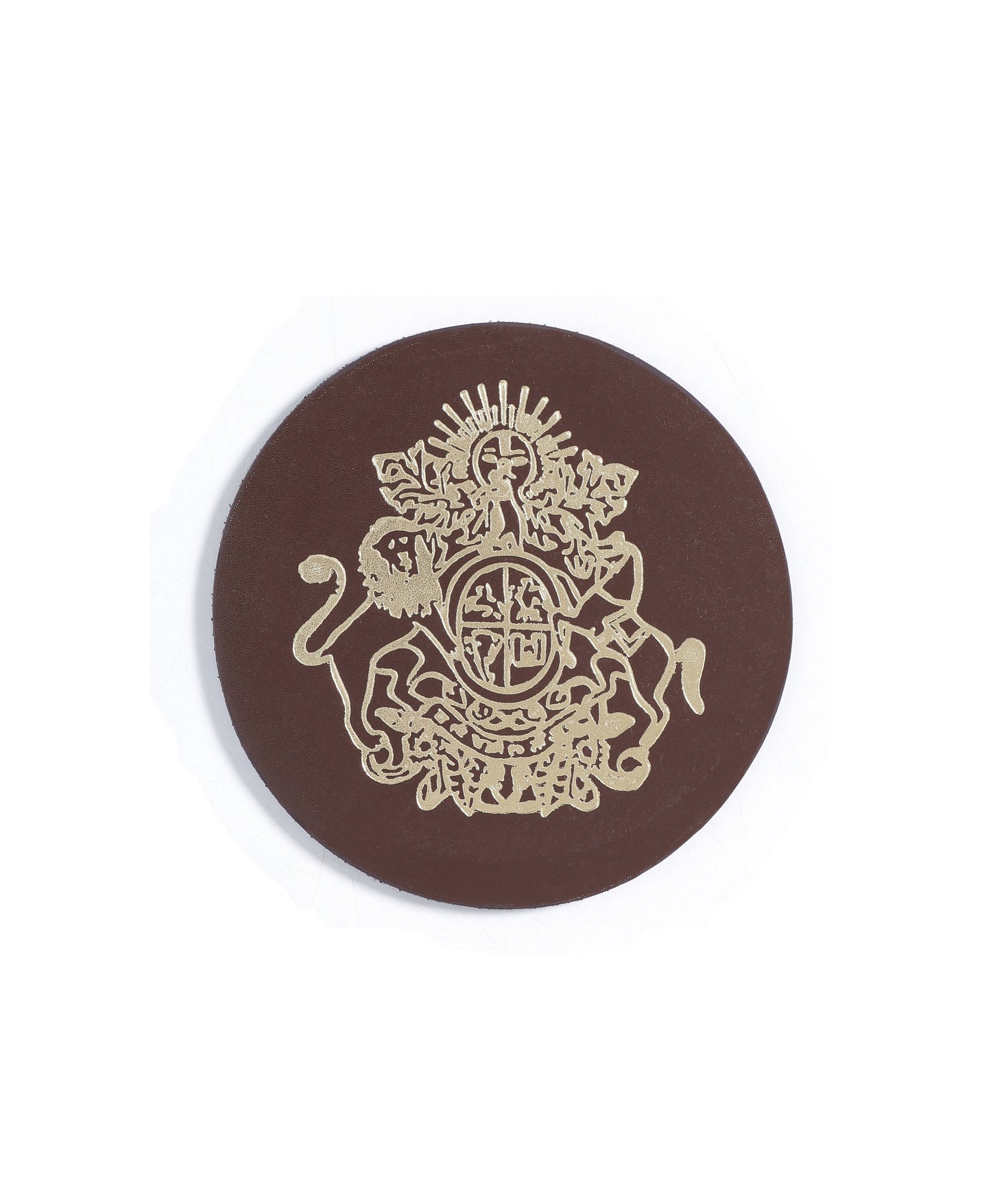 Royal Crest-Leather Coasters(Set of 4) - October Jaipur