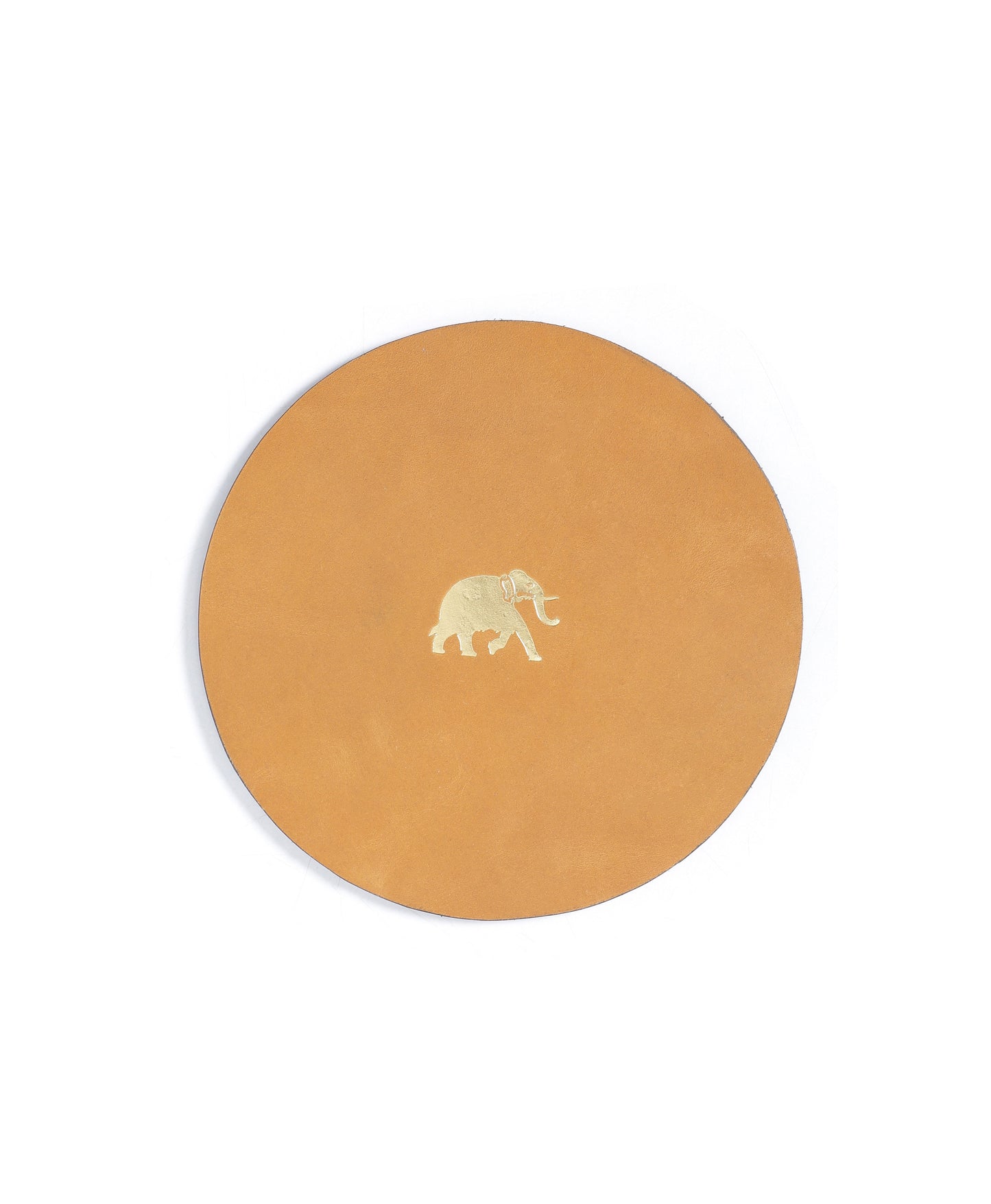 Elephant-Leather Coasters(Set of 4) - October Jaipur