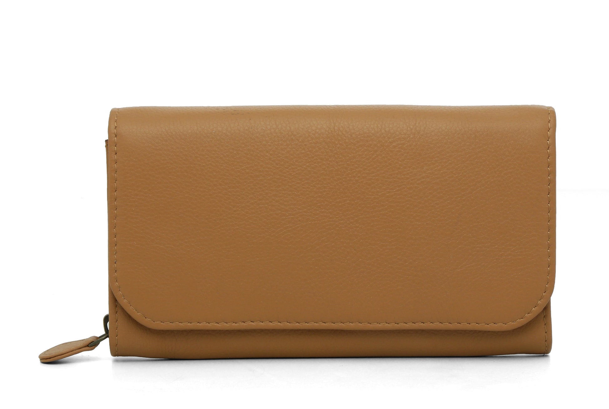 Bi Fold Leather Wallet - Camel - October Jaipur