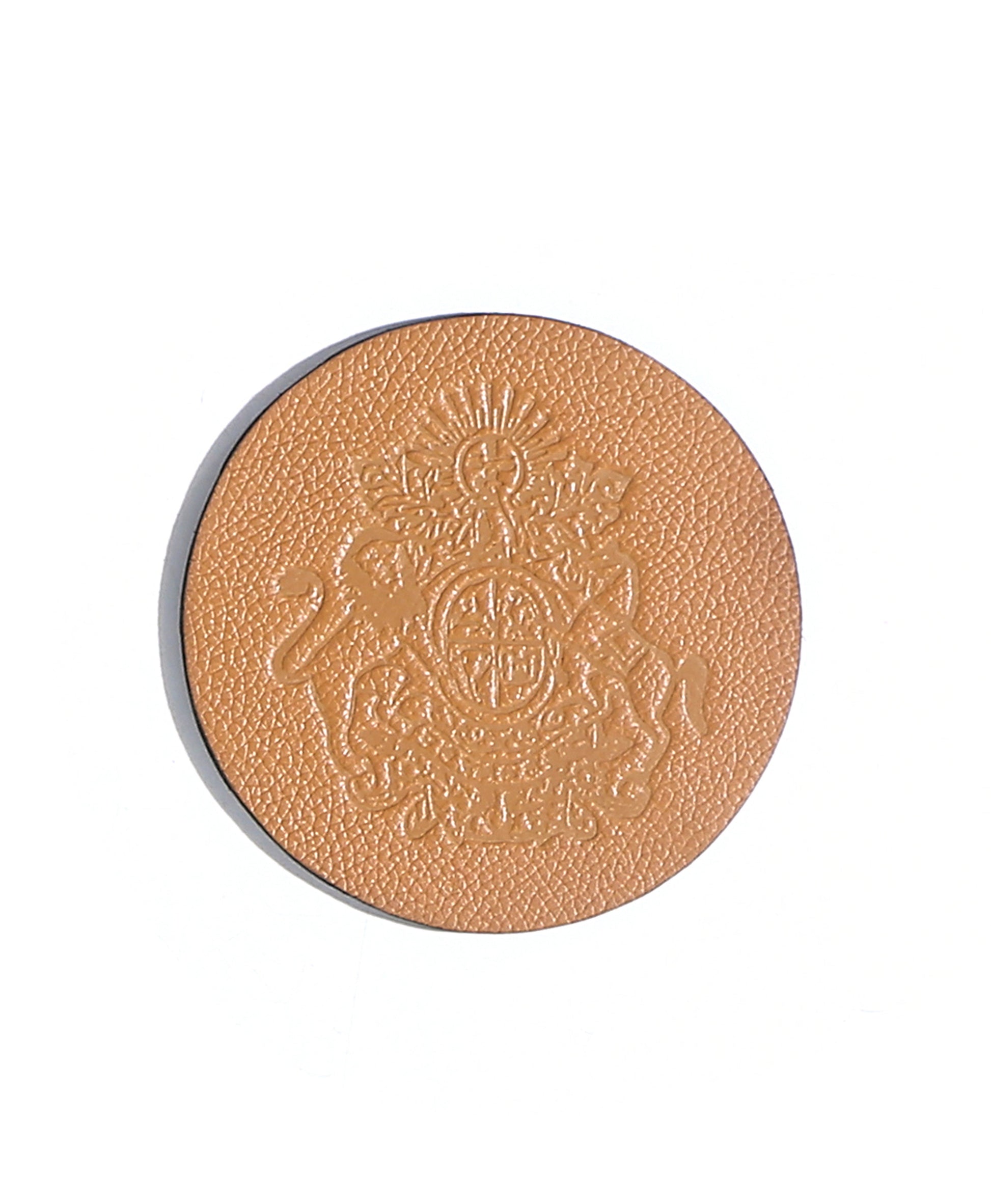 Royal Crest-Leather Coasters(Set of 4) - October Jaipur