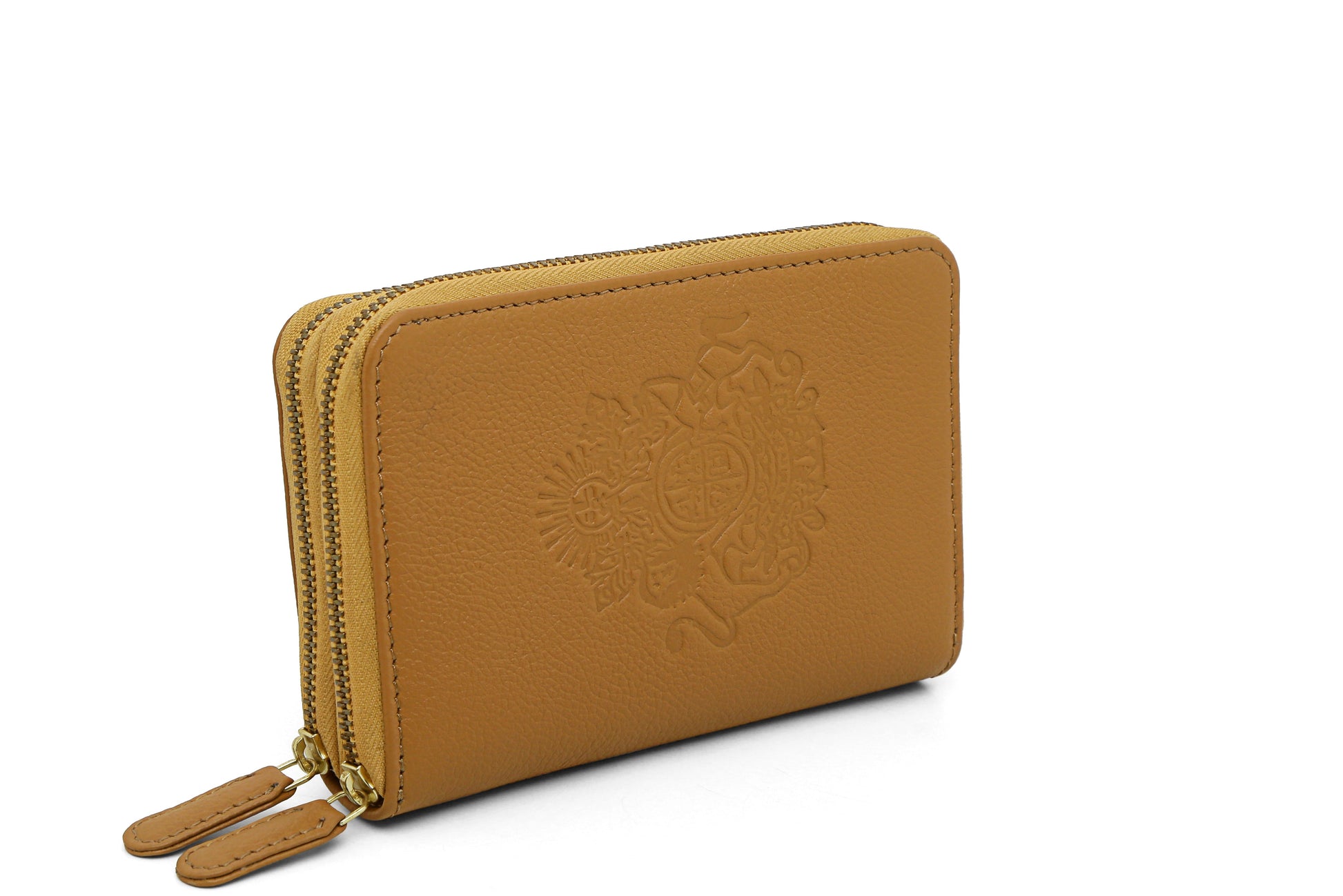 ROYAL CREST- DOUBLE ZIP MINI WALLET - October Jaipur