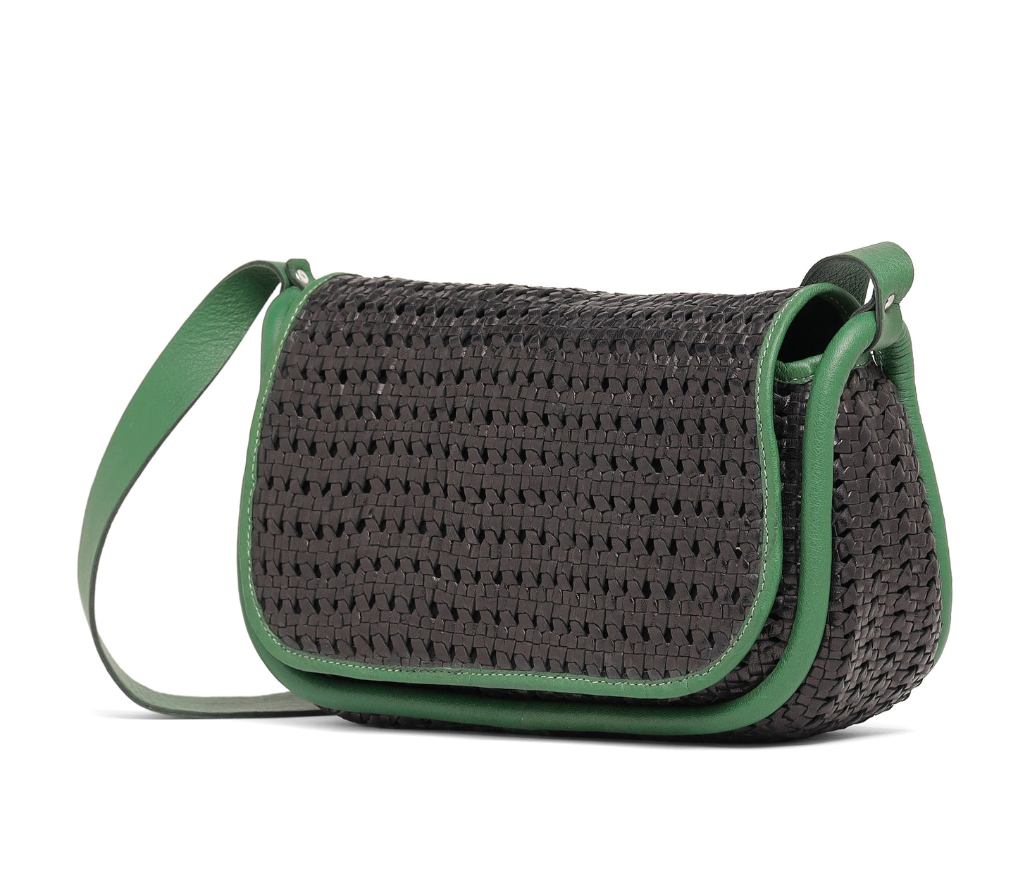 Graham Shoulder Bag-Woven Leather