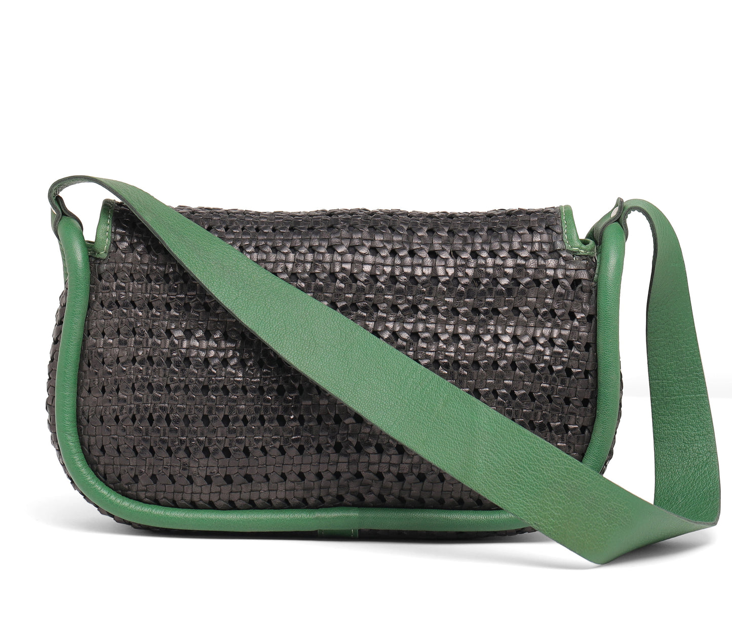 Graham Shoulder Bag-Woven Leather