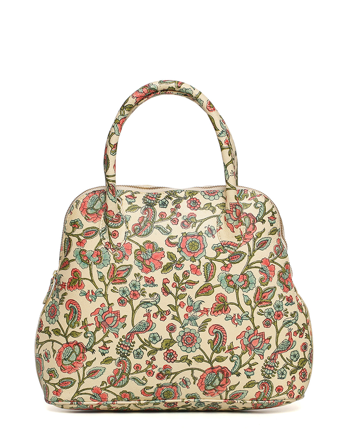 Leather Garden Tote- Cream - October Jaipur