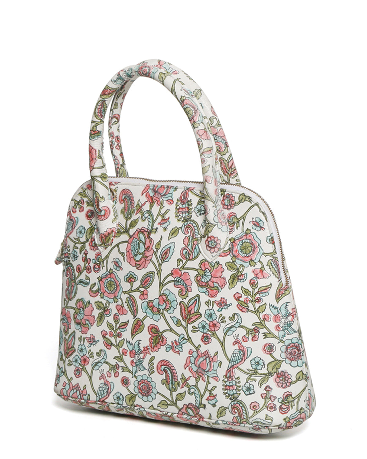 Leather Garden Tote- White - October Jaipur