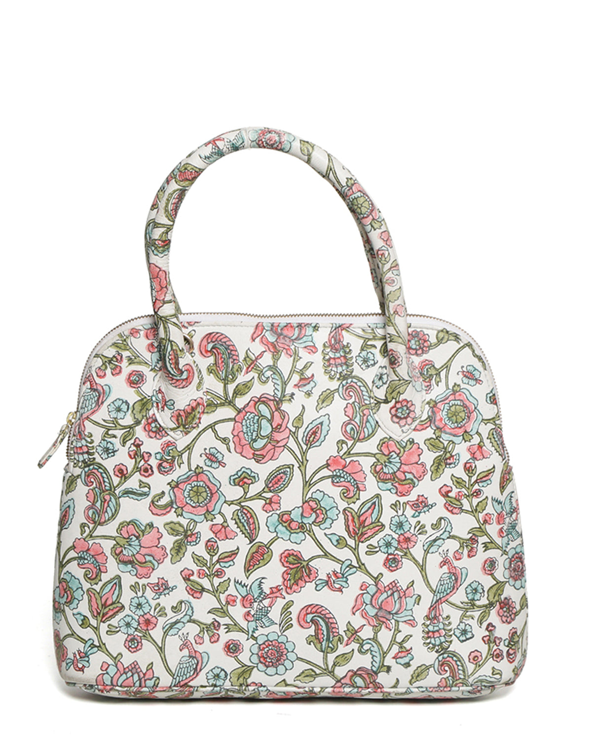 Leather Garden Tote- White - October Jaipur