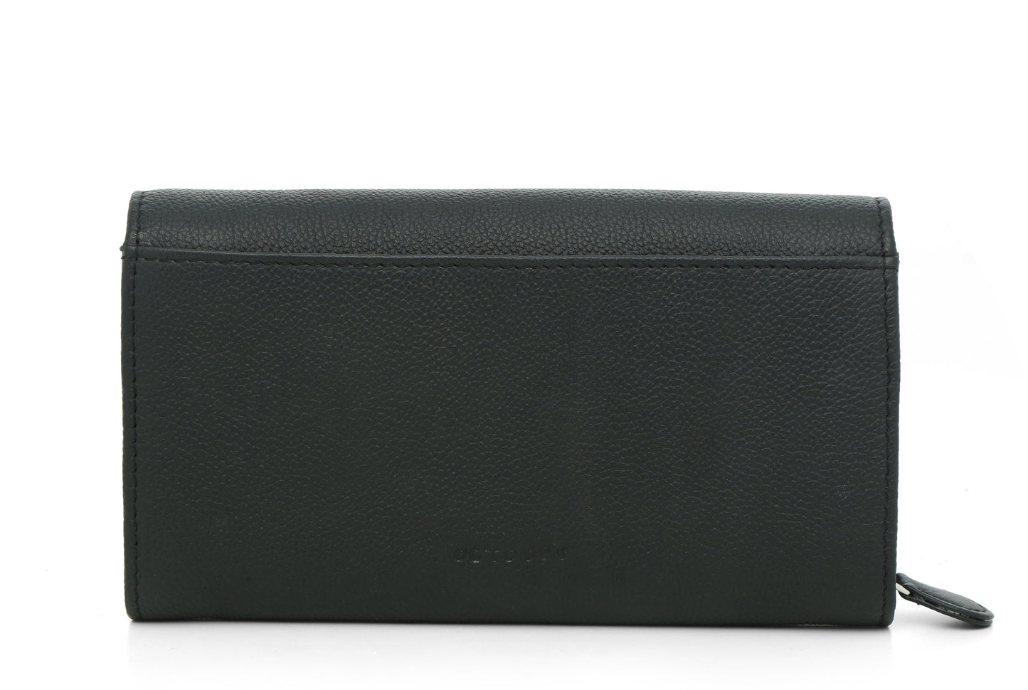 Bi Fold Leather Wallet - Black - October Jaipur