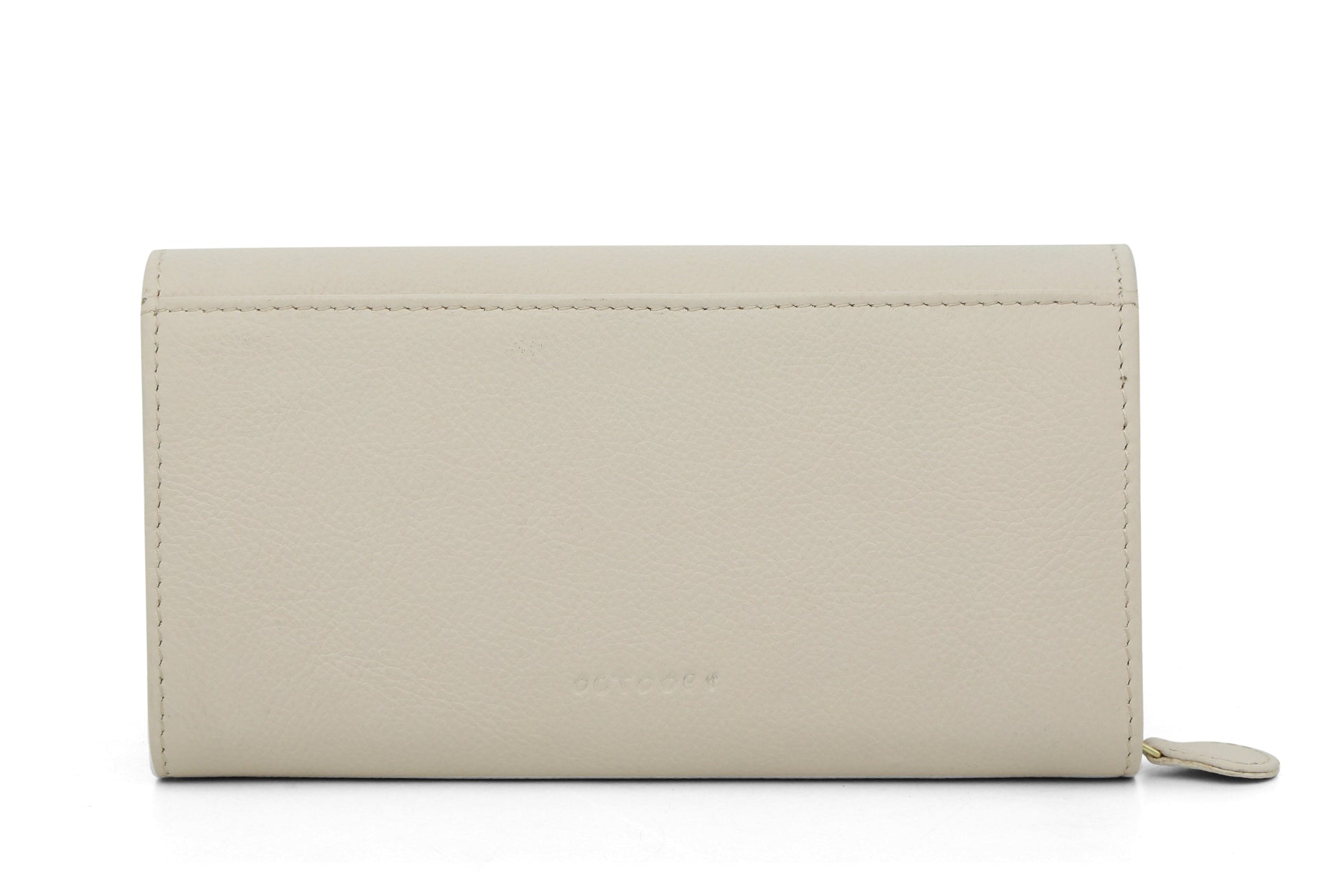 Bi Fold Leather Wallet - Pearl - October Jaipur