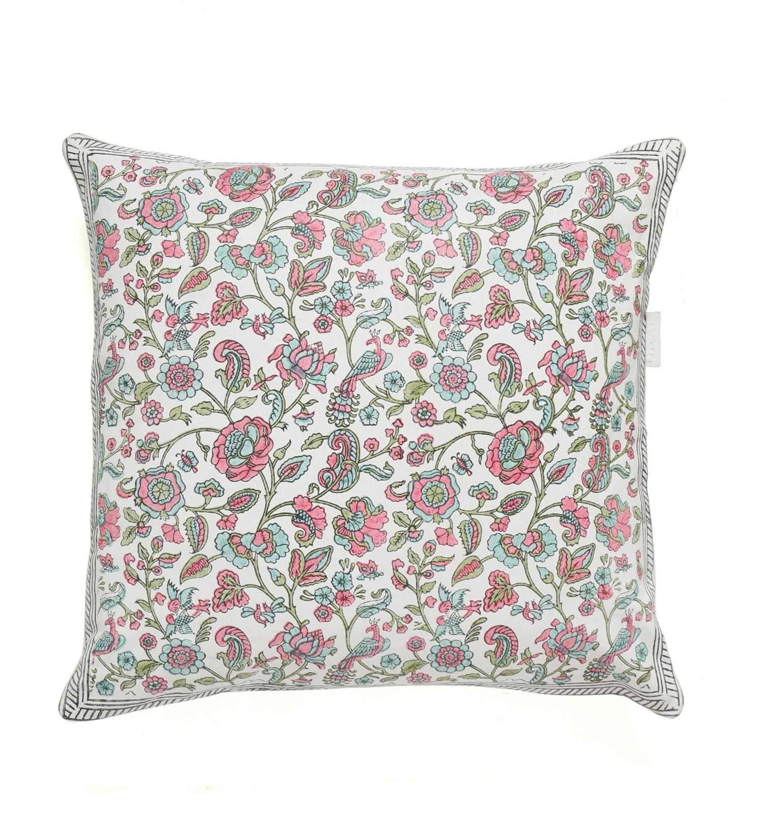 Westend Garden- White Pillow - October Jaipur